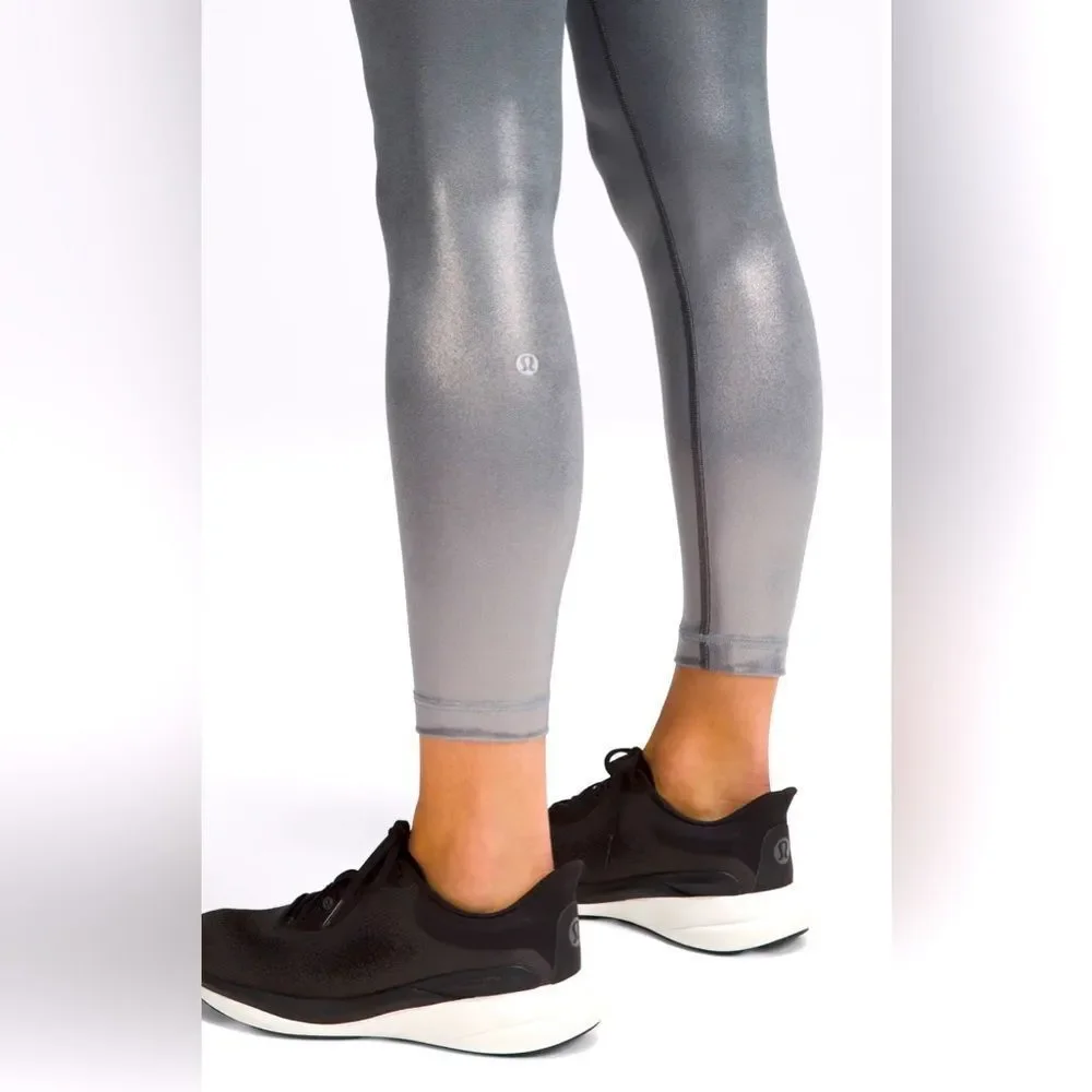 LuLuLemon Women's Wunder Train Foil High-Waisted Leggings; Size 10
